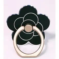 Suporte de Anel para Telefone em Metal com Design Floral, 360 ° Suporte de dedo rotativo e dobrável em liga de alumínio