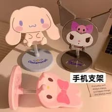 Suporte para Telefone e Tablet Sanrio Melody Cinnamoroll, Altura Ajustável, Suporte de Mesa, Suporte de Desenho Animado