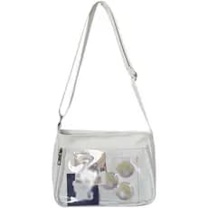 Bolsa ITA transparente quadrada pequena e fofa estilo japonês - para roupas de meninas, de ombro ou transversal 7HIM