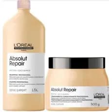 SHAMPOO 1.5l e MASCARA 500g QUINOA Loreal Kit Absolut Repair Gold Quinoa .