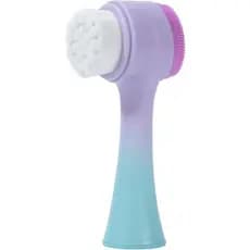 Escova Facial 2 em 1, Escova Esfoliante de Limpeza Facial em Silicone com Cerdas Macias para Limpeza Profunda dos Poros,