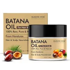 Óleo de Batana Majestic Pure para Crescimento Capilar - 100% Puro, Natural e Orgânico, 3.5oz de Óleo de Batana para Cabe