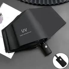 COMPRE 1 LEVE 1 Guarda-chuva UV Dobrável para Sol e Chuva (Automático e Manual) Mini Guarda-chuva de Bolso Pequeno para