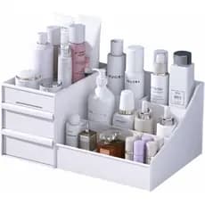 Organizador de Maquiagem com Gavetas, Organizador de Bancada para Cosméticos, Suporte para Batom, Pincéis, Loções, Sombr