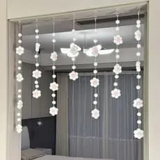 Cortina de porta de girassol fofa, decoração de casa, estilo divisória, porta de quarto infantil, Layout sem perfuração