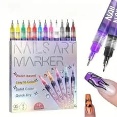 Presente para o Dia dos Namorados: Caneta Cutics Doodle para Arte de Unhas DIY, Pintura Acrílica de Secagem Rápida e Bor
