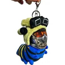 CTWE Boneco de Pelúcia Engraçado Delta Action Worm, Simulação de Dragão, Pingente de Mochila, Brinquedo Criativo de Inse