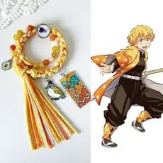 Pulseira de Moda Trançada Ajustável 962V Anime Demon Slayer, Pulseiras para Casais, Joias, Presente para o Dia dos Namor
