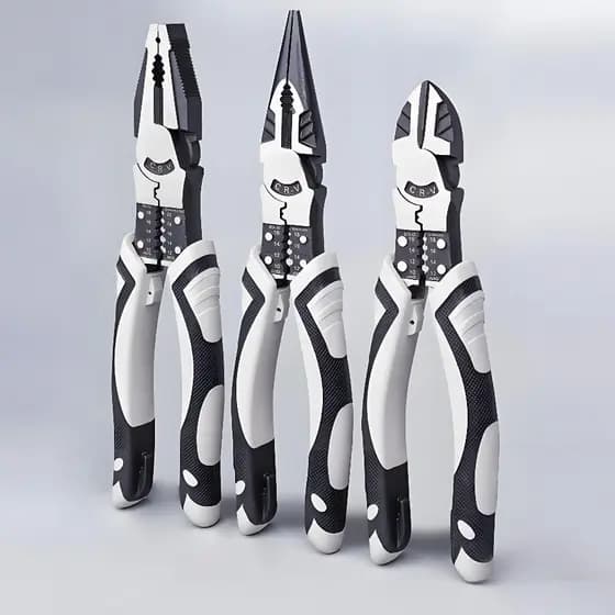 Alicates Profissionais CR-V Eletricista, Pliers, Crimping Tool e Cutting Wire Stripper