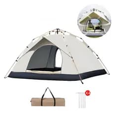 Tenda de campismo automática, impermeável para 3 a 5 pessoas, portátil e anti-sol