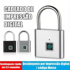Mini Cadeado Inteligente De Impressão Digital De Uma Peça , Trava De Segurança Sem Chave Com Suporte Para Até 20 Impress