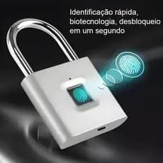 Cadeado De Impressão Digital Inteligente, Bloqueio De Segurança À Prova D'água Anti-Roubo