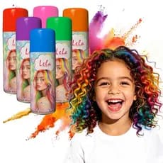 Tinta Spray para Cabelo Maluco Copa do Mundo Festa Temporaria Colorir Criança Pintar Menino Menina Mimo