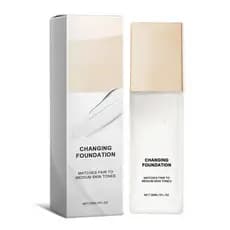 Base de Maquiagem que Muda de Cor, Hidratante e Leve, para Pele Madura, Cobertura Natural para Todos os Tons de Pele (E-