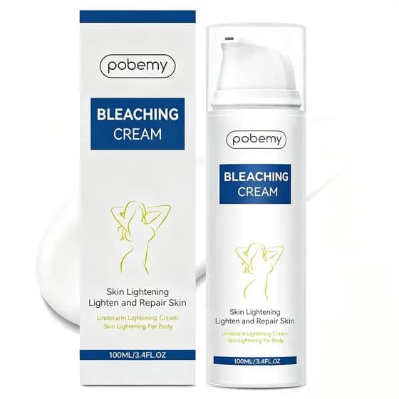 Creme Clareador de Pele Pobemy, Removedor de Manchas Escuras para Rosto, Áreas Íntimas e Corpo, Clareador com Vitamina C