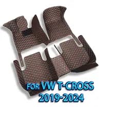 Tapetes de Carro para VOLKSWAGEN VW T-cross 2019-2025 2020 2022 23 24, Coberturas Personalizadas para os Pés do Carro