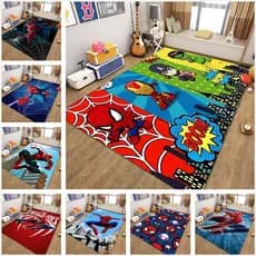Tapete Decorativo Infantil com Estampa do Homem-Aranha da Marvel para Sala de Estar, Sofá, Mesa de Chá e ao Lado da Cama