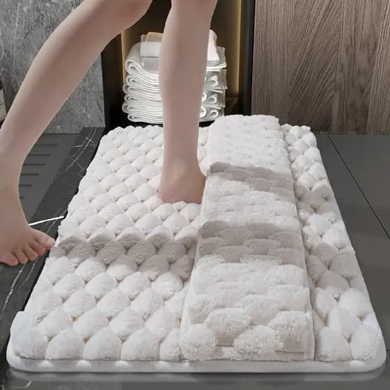 Tapete de Banho Higiénico de Espuma de Memória Absorvente com Função de Secagem Rápida