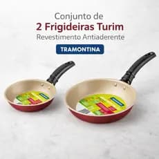 Jogo De Frigideiras 2 Peças Tramontina Em Alumínio Antiaderente