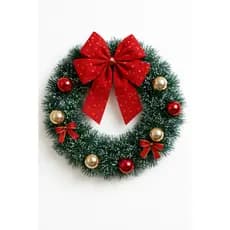 Guirlanda De Feliz Natal Especial Enfeite De Porta 40cm Feito a mão