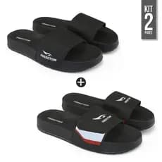 Kit 2 pares de Chinelo Slide Masculino Novo Macio Leve Promoção Barato