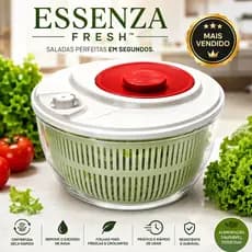 Centrífuga de Salada Manual Essenza Fresh™ Escorredor de Verduras e Legumes Seca Folhas Rápido 22cm