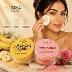Pó Solto Facial Ultrafino Matte Banana Golden ou Rosa Mosqueta Escolha o Seu | Acabamento Aveludado