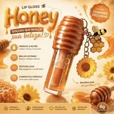 Gloss Labial Hidratante Mel Chaveiro Lua E Neve Lip Gloss 367
