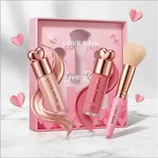 Kit De Maquiagem Blush Iluminador Contorno Pincel Presente