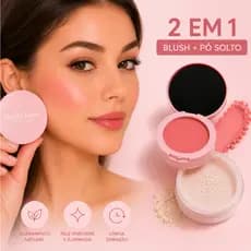 Pó Solto + Blush 2 em 1 Bobbi Rara Facial Acabamento Natural Longa Duração