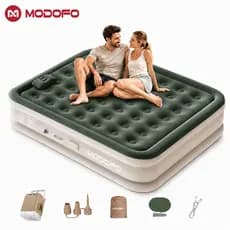 MODOFO Colchão Inflável Solteiro/Queen/King Com Bomba Elétrica Recarregável Cama Inflável Para Camping Casa