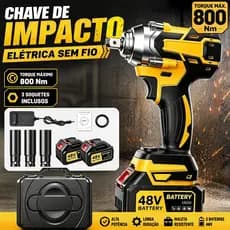 800NM Cordless Electric Impact Wrench Drill Brushless Screwdriver With 2 48V Batteries Bivolt