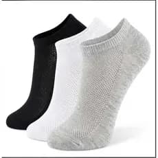 KIT Meias soquetes masculina algodão DIA a DIA com respirador 3/6 Pares