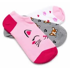 Meias Femininas Soquetes Cores e estampas Sortidas Delicadas 33/38