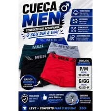 KIT 6 Cuecas Masculina Boxer Microfibra Corfotalvel Sem costura ADULTO CORES SORTIDAS