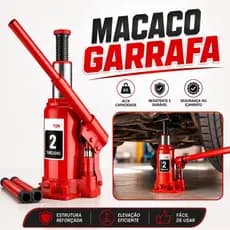 Macaco Hidráulico Tipo Garrafa 2,0 3,0 5,0 Toneladas Carro com Elevação Multiuso Automotivo Carpei