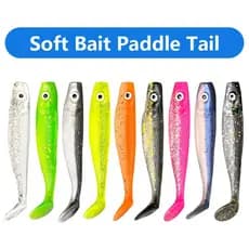 Isca Padrão De Escala De Peixe Duas Cores T-Tail Macia 65mm/2g Biônico De Pesca De Água Doce E Salgada