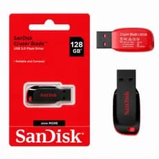 Pen Drive SanDisk Cruzer Blade 128GB/64GB USB Flash Drive Portátil Para PC Notebook