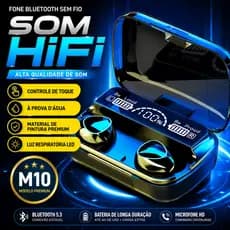 Fone De Ouvido M10 Bluetooth Sem Fio Sem Fio Tws Estéreo Power Bank