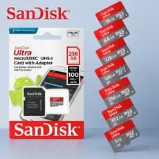Cartão De Memória SanDisk Micro Sd 128/256gb/512gb/1TB Classe 10 Ultra A1 Câmeras de Segurança