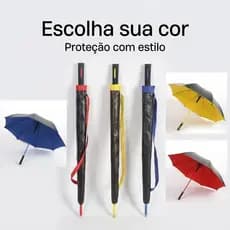 Guarda Chuva Automático 8 Hastes Reforçadas, Resistente ao Vento e Proteção Solar Blackout