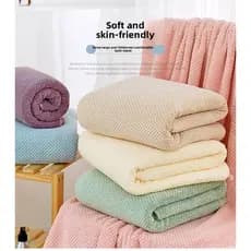 ⭐Entrega Rápida⭐ Toalha de Banho Grande e Espessa, Toalha de Banho em Fleece Coral com Padrão de Abacaxi,Toalha de Banho