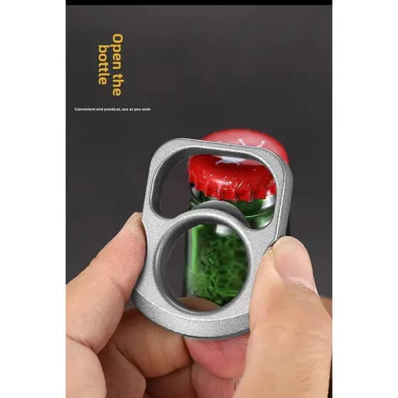 ⭐Best Seller⭐Mini Abridor de Garrafas de Liga Metálica com Um Único Dedo, Martelo Portátil para Quebrar Janelas