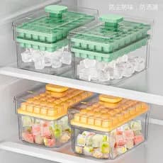 ⭐Mais Vendido⭐Forma de Gelo de Grau Alimentício, Caixa de Gelo Caseira de Grande Capacidade, Bandeja de Gelo Doméstica