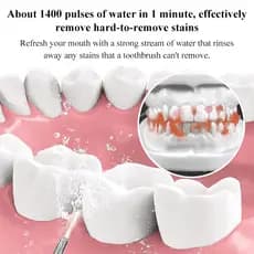 【Limpeza Eficiente】Portátil Irrigador Dental Elétrico Cuidados Bucais Casa Limpeza Profunda/Fio Dental