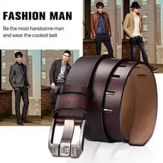 [Durável e Elegante] Men's pin buckle belt Cinturón Masculino/Jeep/Estilo Retro/Moda Casual