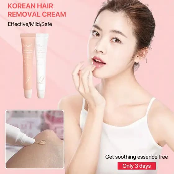 【Fácil De Usar】Kem Tẩy Lông Nicor Lip An Toàn Eficaz Para Rosto/Lábio Cremes/Unissex