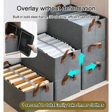 【Prática e Funcional】[Compacta e Eficiente] Caixa Organizadora para Roupas/Organização/Guarda-Roupa