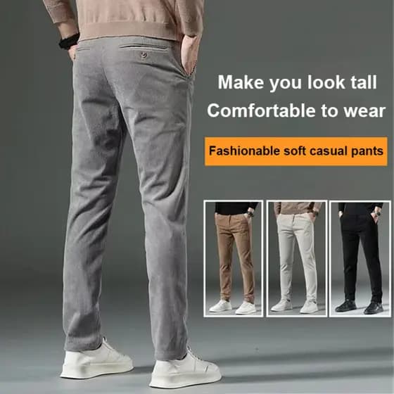 [Estilo Casual] Calças masculinas de veludo cotelê/Confortáveis/Ideais para outono e inverno.