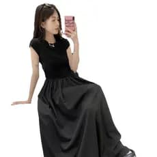 【Conforto e Beleza】[Estilo Romântico]✨Elegant/Comfort✨ JC-26SS Romantic Pleated Dress/Vestido/Moda/Mulher